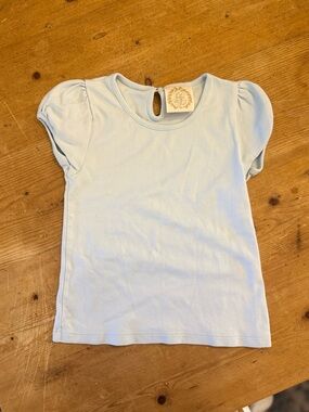 The Beaufort Bonnet Company Light Blue Puff Sleeve Tee